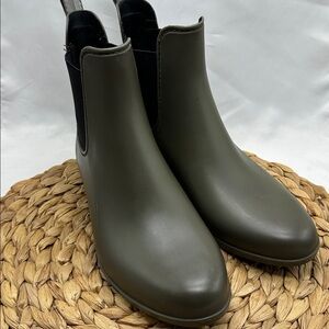 Storm by Cougar Olive Green Ankle Rain Boots